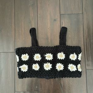 Zara girls cropped crochet top